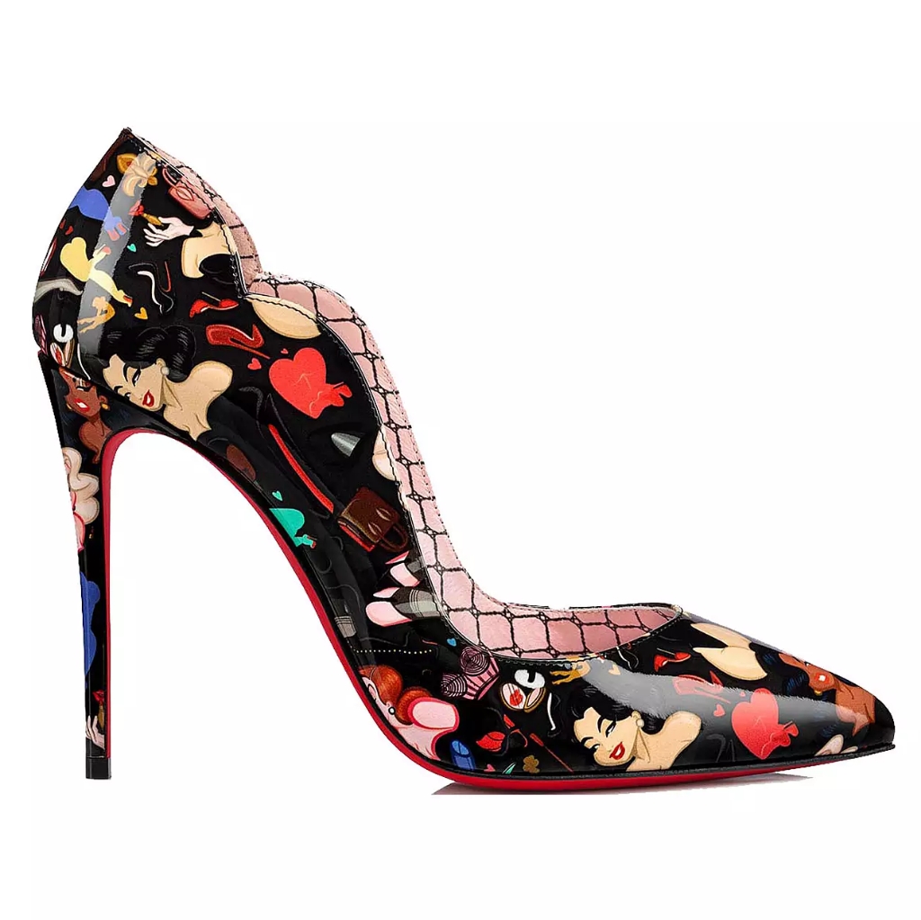 Christian Louboutin Hot Chick 100 Patent Leather Pin Up Pumps 40